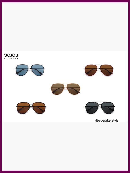 Metal Frame Polarized Aviator Sunglasses, UV400 Protection, Unisex Fit main image 6
